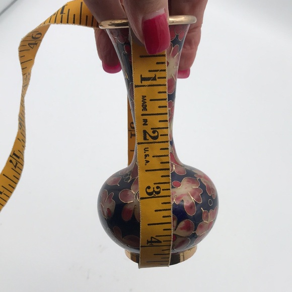 VTG (60s) Cloisonne 4-3/4" Mini Bud Vase Chinese - Picture 7 of 8